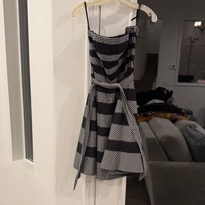Betsey Johnson Black and White Striped Mini Dress